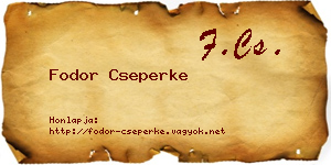 Fodor Cseperke névjegykártya